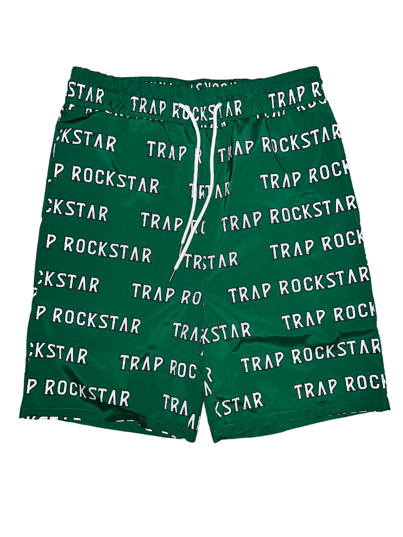 Green Trap Rockstar Beach Shorts