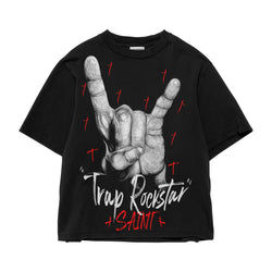 Trap Rockstar Saint Oversized Crop Tee