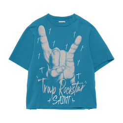 Trap Rockstar Saint Oversized Crop Tee